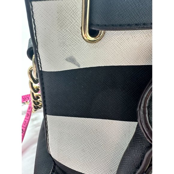 Michael Kors Nautical Black and White Striped Large shoulder bag - Picture 8 of 8